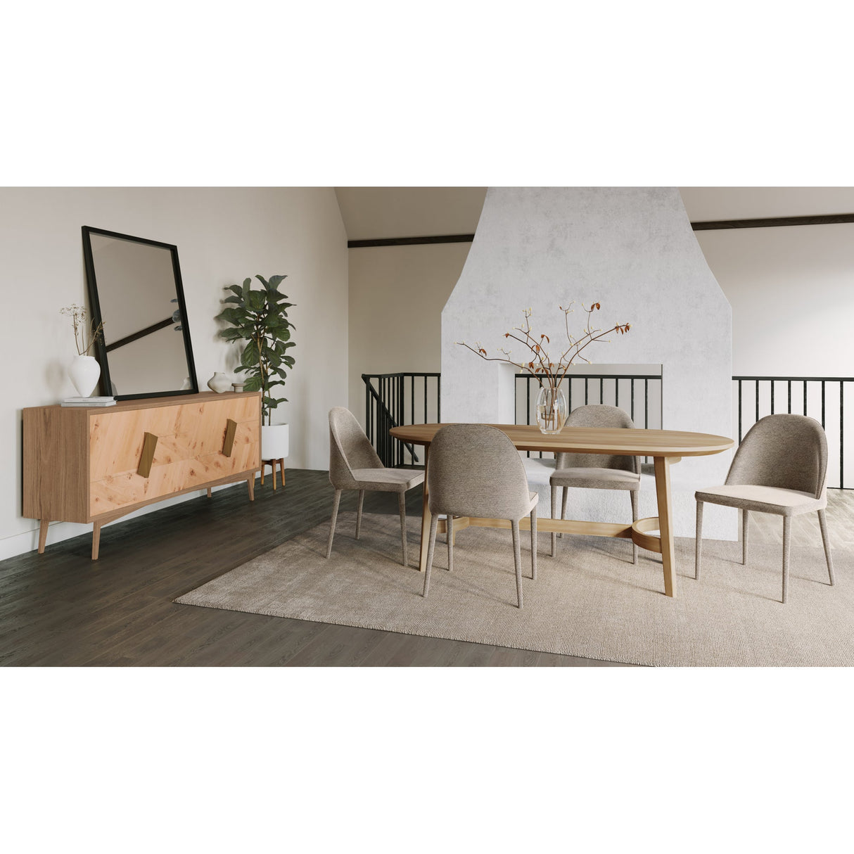 Trie Natural Small Dining Table by Moe's Home at Eve Furniture