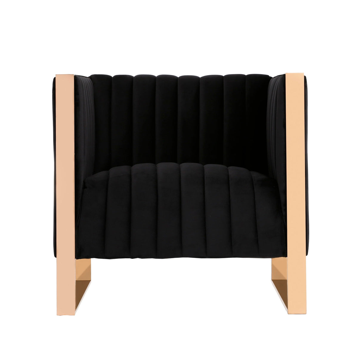 Trillium 3 Piece - Sofa, Loveseat and Armchair Set in Black and Gold by Manhattan Comfort at Eve Furniture