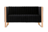 Trillium 3 Piece - Sofa, Loveseat and Armchair Set in Black and Gold by Manhattan Comfort at Eve Furniture