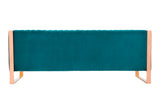 Trillium 3 Piece - Sofa, Loveseat and Armchair Set in Teal and Gold by Manhattan Comfort at Eve Furniture