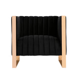 Trillium Accent Chair in Black and Gold by Manhattan Comfort at Eve Furniture