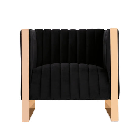 Trillium Accent Chair in Black and Gold (set of 2) by Manhattan Comfort at Eve Furniture
