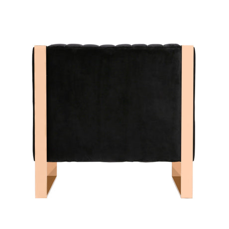 Trillium Accent Chair in Black and Gold (set of 2) by Manhattan Comfort at Eve Furniture