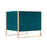 Trillium Accent Chair in Teal and Gold by Manhattan Comfort at Eve Furniture