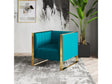 Trillium Accent Chair in Teal and Gold (set of 2) by Manhattan Comfort at Eve Furniture