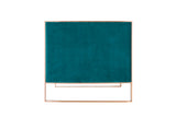 Trillium Loveseat in Aqua Blue and Gold by Manhattan Comfort at Eve Furniture
