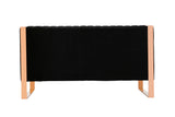 Trillium Loveseat in Black and Gold by Manhattan Comfort at Eve Furniture
