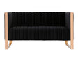 Trillium Loveseat in Black and Gold by Manhattan Comfort at Eve Furniture