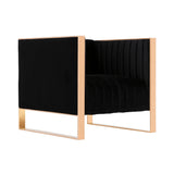 Trillium Sofa and Armchair in Black and Gold (set of 3) by Manhattan Comfort at Eve Furniture