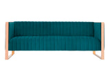 Trillium Sofa and Armchair in Teal and Gold (set of 3) by Manhattan Comfort at Eve Furniture