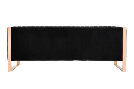 Trillium Sofa in Black and Gold by Manhattan Comfort at Eve Furniture