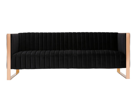 Trillium Sofa in Black and Gold by Manhattan Comfort at Eve Furniture