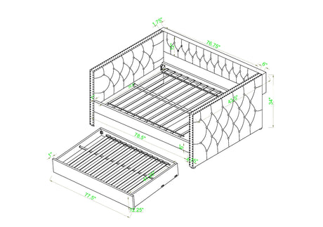 Trina Gray Twin Daybed by Crown Mark at Eve Furniture