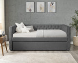 Trina Gunmetal Grey Daybed with Trundle by Crown Mark at Eve Furniture