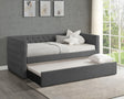 Trina Gunmetal Grey Daybed with Trundle by Crown Mark at Eve Furniture