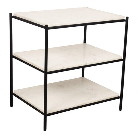 Trine Nightstand White Marble by Moe's Home at Eve Furniture