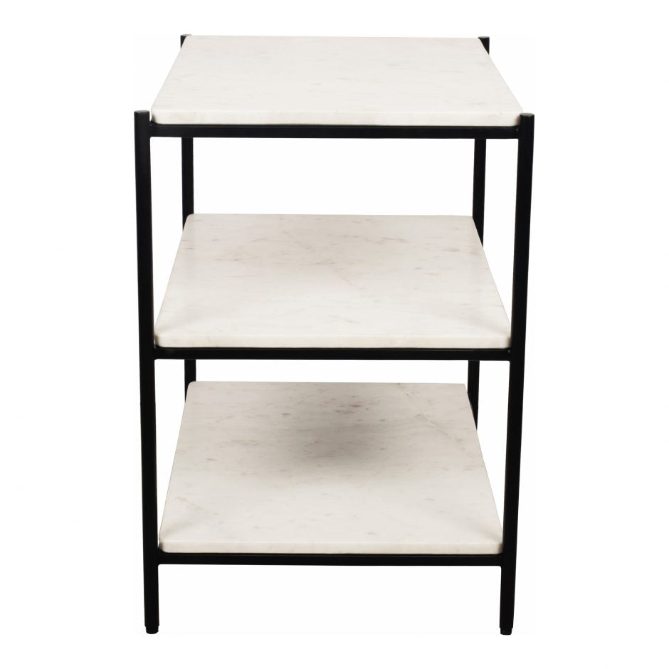 Trine Nightstand White Marble by Moe's Home at Eve Furniture