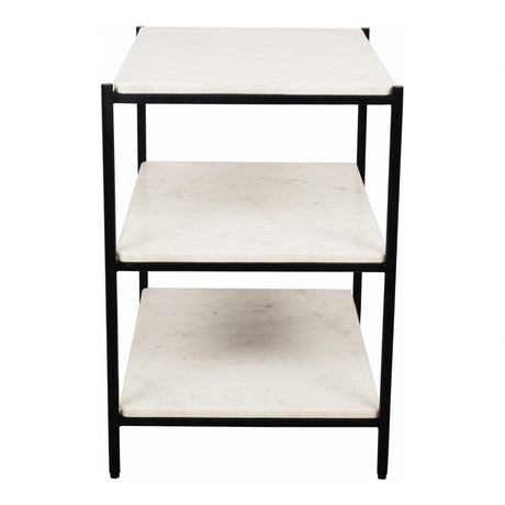 Trine Nightstand White Marble by Moe's Home at Eve Furniture