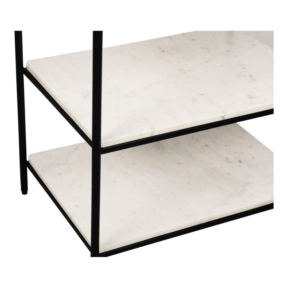 Trine Nightstand White Marble by Moe's Home at Eve Furniture