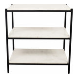 Trine Nightstand White Marble by Moe's Home at Eve Furniture