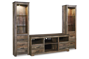 Trinell Brown 3-Piece Entertainment Center by Ashley at Eve Furniture