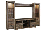 Trinell Brown 4-Piece Entertainment Center by Ashley at Eve Furniture
