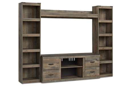 Trinell Brown 4-Piece Entertainment Center by Ashley at Eve Furniture