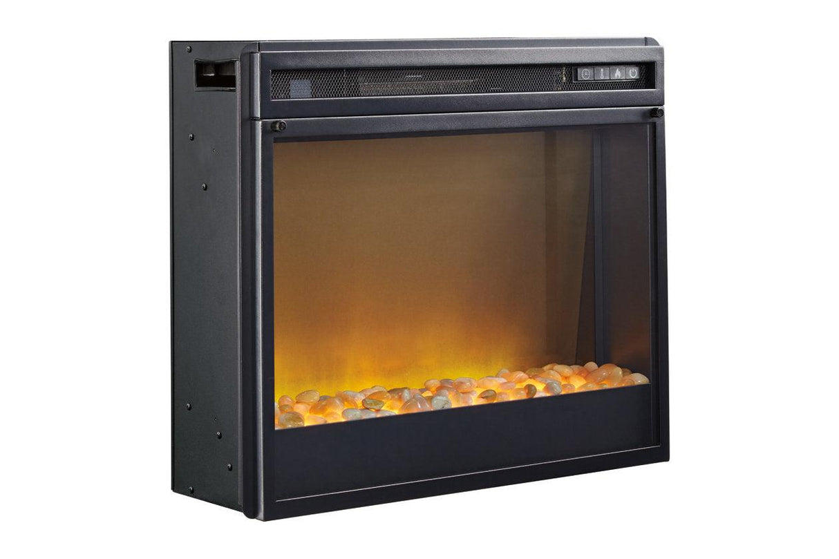 Trinell Brown 63" TV Stand with Electric Fireplace by Ashley at Eve Furniture