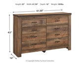 Trinell Brown Dresser by Ashley at Eve Furniture