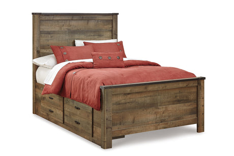 Trinell Brown Full Storage Platform Bed with 2 Drawers by Ashley at Eve Furniture