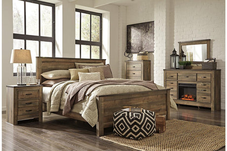 Trinell Brown King Panel Bed by Ashley at Eve Furniture