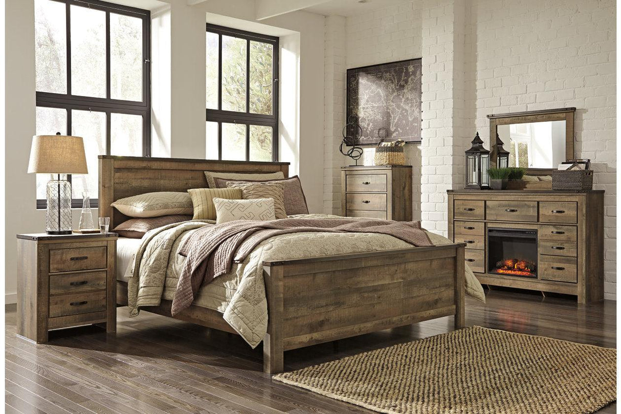 Trinell Brown King Panel Bed by Ashley at Eve Furniture