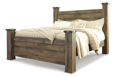 Trinell Brown King Poster Bed by Ashley at Eve Furniture