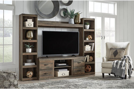 Trinell Brown 4-Piece Entertainment Center by Ashley at Eve Furniture