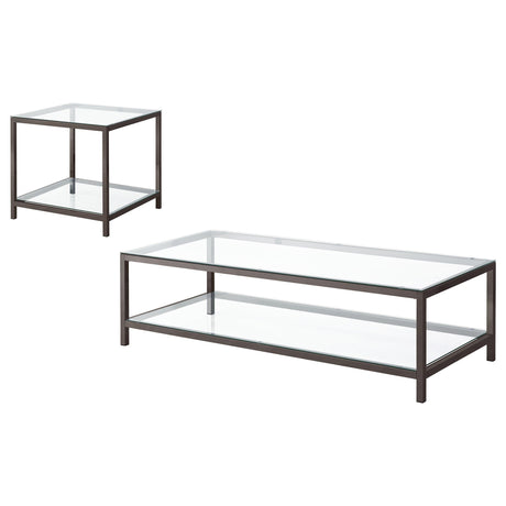Trini Black Nickel 2-Piece Coffee and End Table Set by Coaster at Eve Furniture