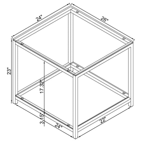 Trini Black Nickel 3-Piece Coffee and End Table Set by Coaster at Eve Furniture