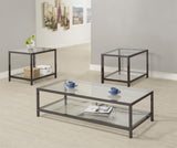 Trini Black Nickel 3-Piece Coffee and End Table Set by Coaster at Eve Furniture