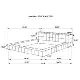Trinity Light Taupe Upholstered Eastern King Platform Bed by Coaster at Eve Furniture