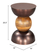 Tripoli Bronze Side Table by Zuomod at Eve Furniture