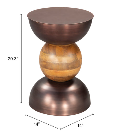 Tripoli Bronze Side Table by Zuomod at Eve Furniture