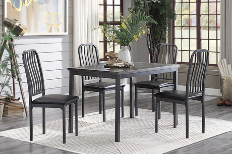 Tripp Gray Metal Side Chair, Set of 2 by Homelegance at Eve Furniture