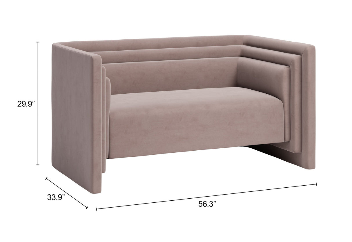 Trippel Taupe Loveseat by Zuomod at Eve Furniture