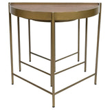 Tristen Brown and Gold 3-Piece Demilune Nesting Table With Recessed Top by Coaster at Eve Furniture