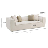 Tristine Cream Linen Sofa by TOV Furniture at Eve Furniture