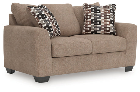 Triston-Peaks Suede Loveseat by Ashley at Eve Furniture