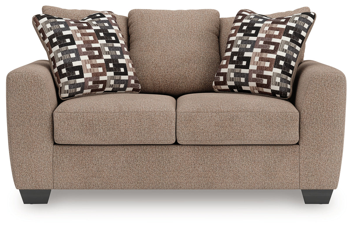 Triston-Peaks Suede Loveseat by Ashley at Eve Furniture