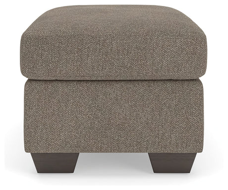 Triston-Peaks Suede Ottoman by Ashley at Eve Furniture