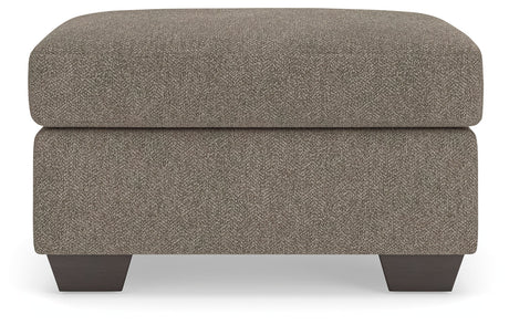 Triston-Peaks Suede Ottoman by Ashley at Eve Furniture