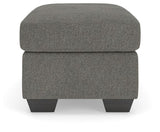 Triston-Peaks Suede Ottoman by ASHLEY FURNITURE at Eve Furniture
