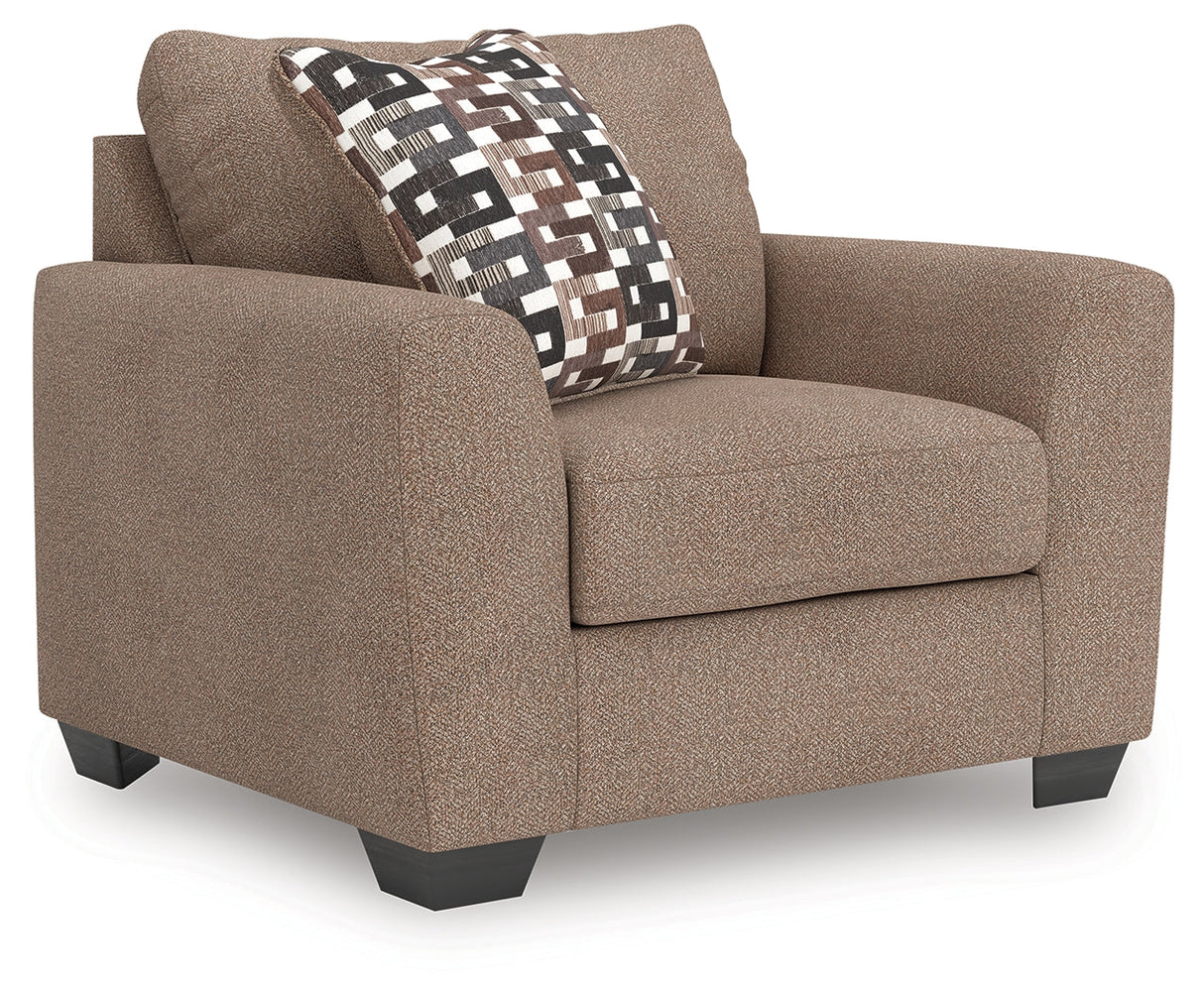 Triston-Peaks Suede Oversized Chair by Ashley at Eve Furniture